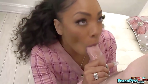 Big cock fetish scene for a hot black and white girl