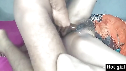 Indian brunette hairy pussy fucked by her boyfriend
