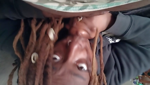 Ebony babe shows off her big ass in a homemade movie