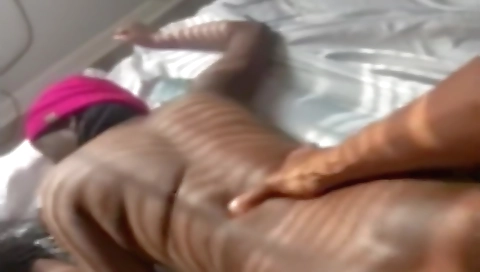 Ebony big ass teen makes her phone break in and take pics