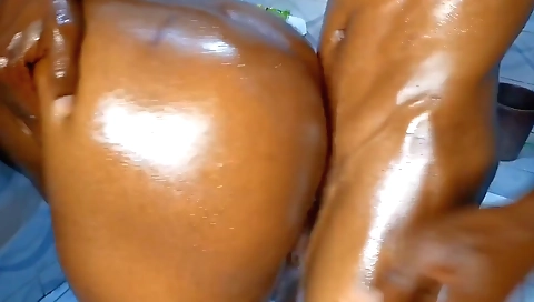 Ebony brunette gets her ass fucked with a huge dick