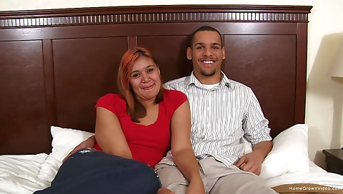 Ebony teen gets cock in pussy and cumshot on his tongue