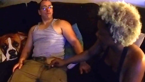 Amateur ebony milf has a big fat dick and a big ass