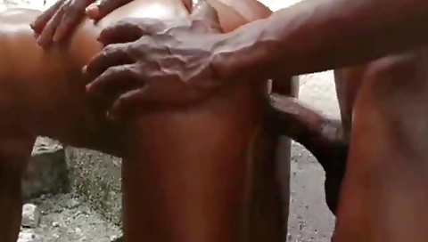 Ebony girl with a big ass gets fucked by a black one
