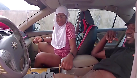 Horny brunette gets fucked in her car in this video