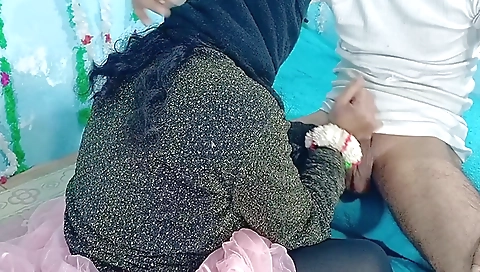 Indian teen in black dress gets fucked by her boyfriend