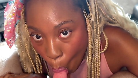 Ebony girl with great pussy in horny hd porn video