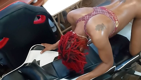 Ebony and black pornstar with tattooed pussy is horny