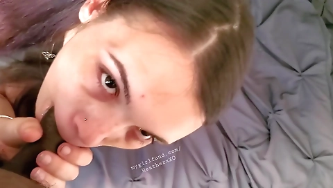 Ebony teen and black boyfriend make it hard with one dick