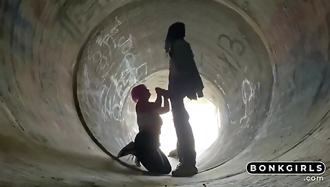 Ebony amateur woman sucks and fucks a big black cock