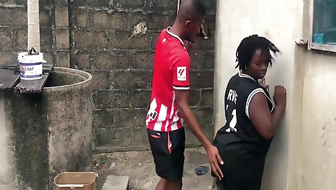 Big ass ebony babe with a cute face and smooth body