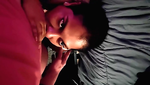 Busty brunette 18+ sex video with a deepthroat pov