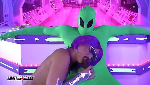 Amature ebony teen getting creampie in the front of the sofa